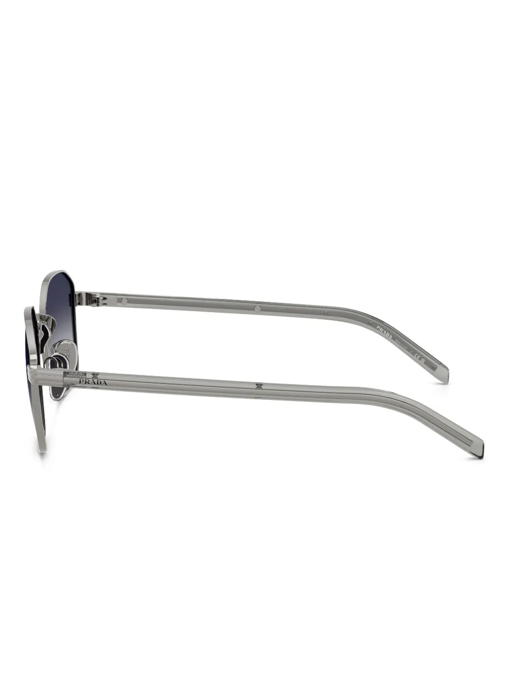 Prada Eyewear Zonnebril met geometrisch montuur Grijs