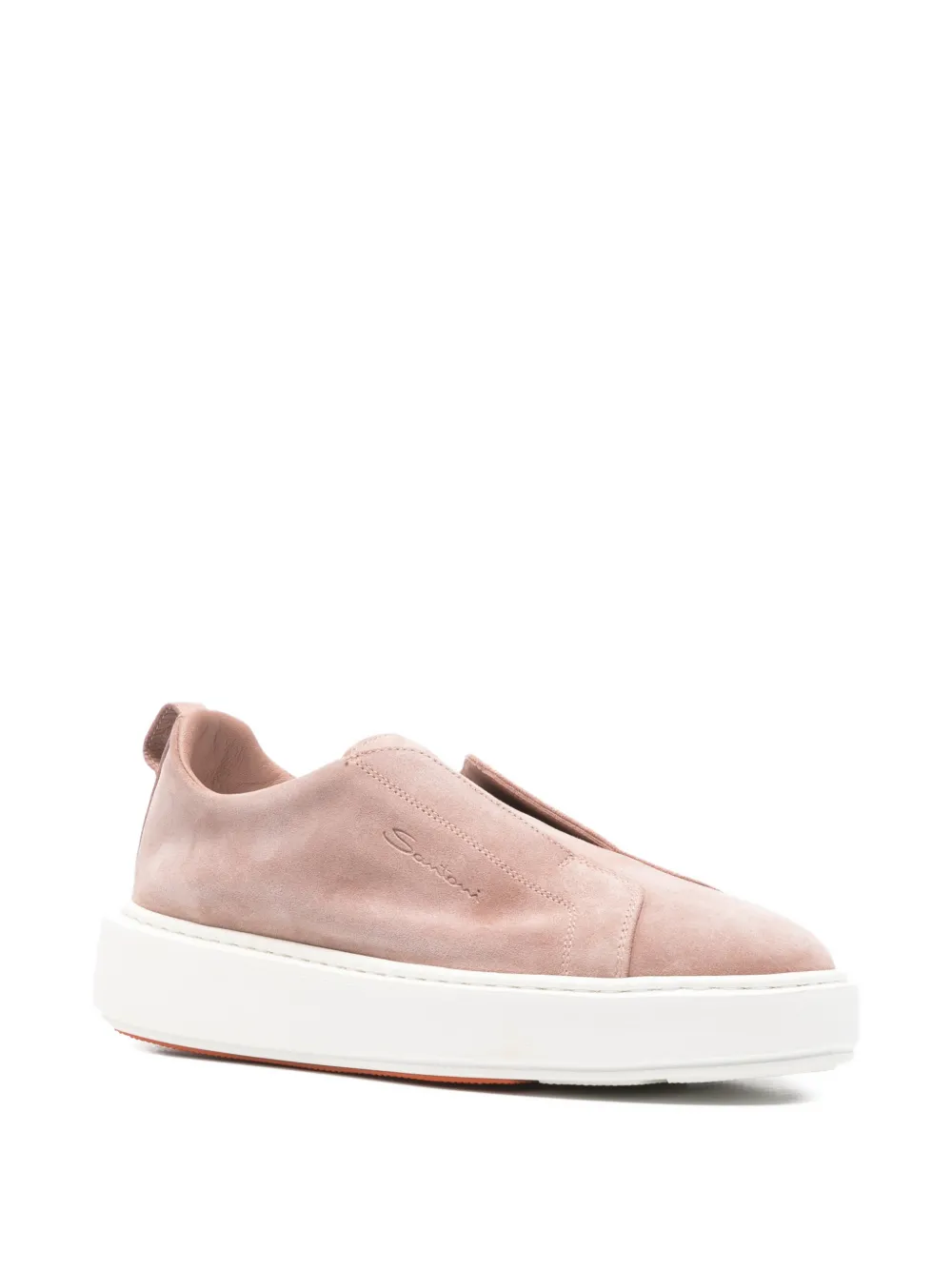 Santoni Suède sneakers Roze