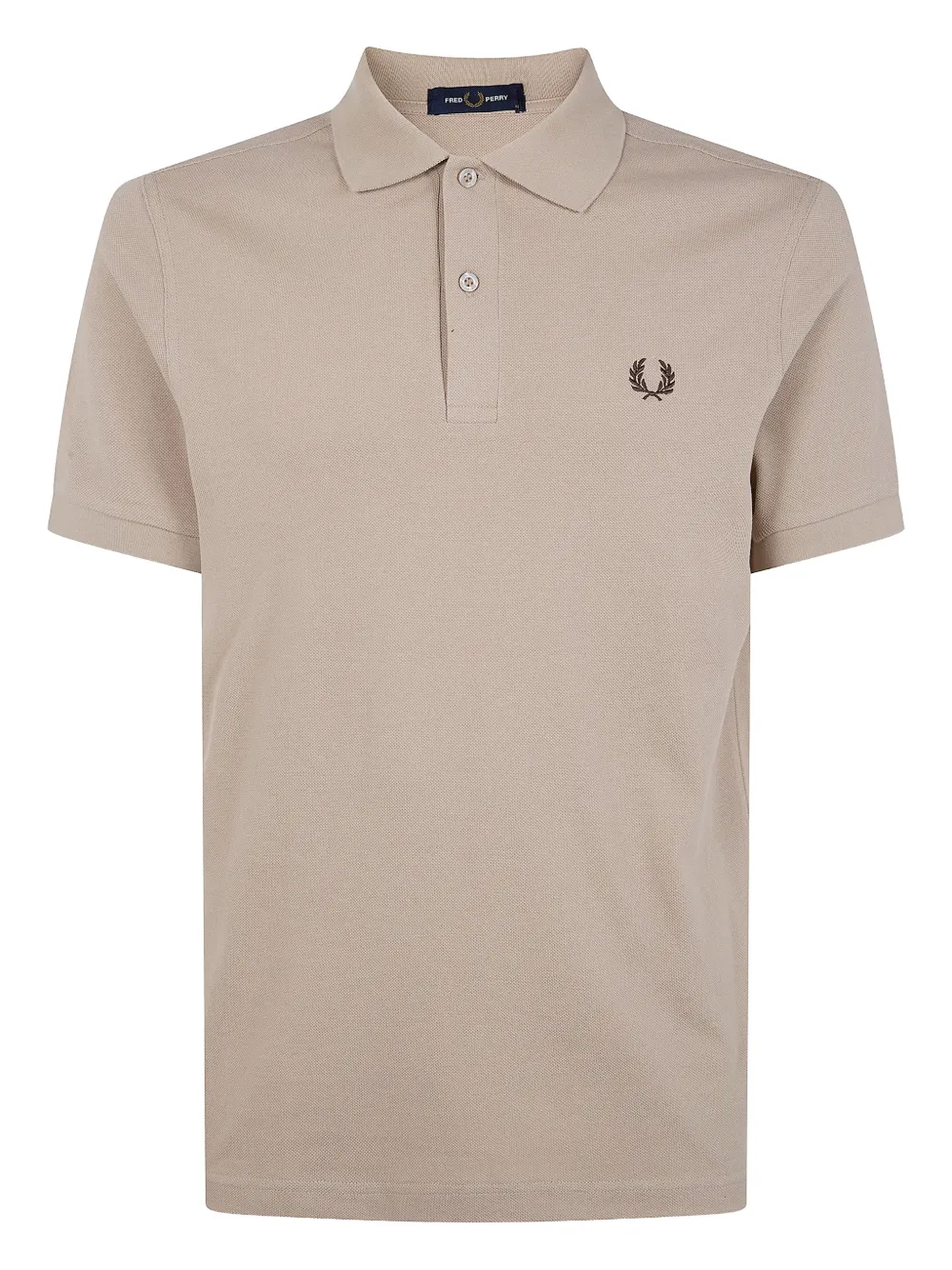 Fred Perry logo-embroidered polo shirt | Neutrals | Image 1