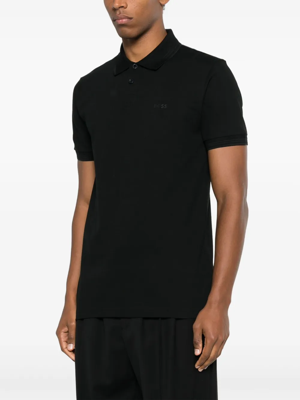 BOSS Poloshirt met logo Zwart