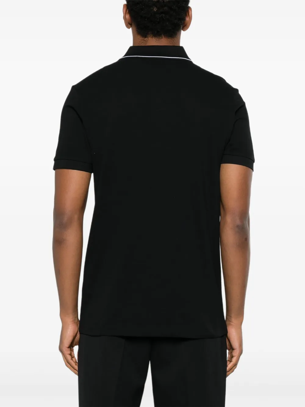 BOSS Poloshirt met afwerking Zwart