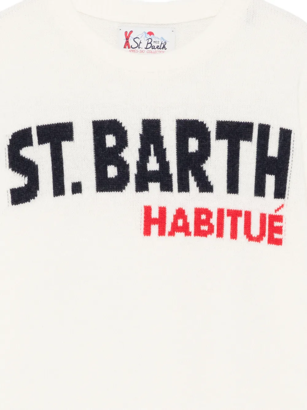 Mc2 Saint Barth Douglas Crew Neck Top In Neutral