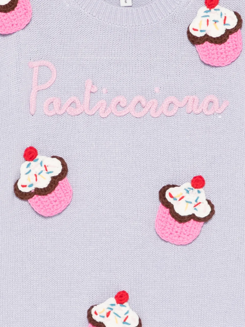 MC2 Saint Barth Kids Princess trui met cupcake-applicatie Paars