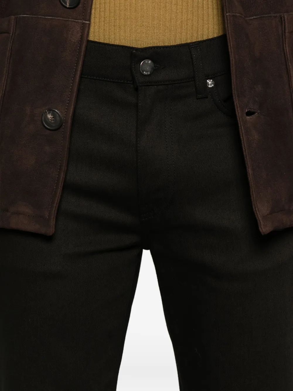 Blk Dnm Button-up Denim Trouser In Black