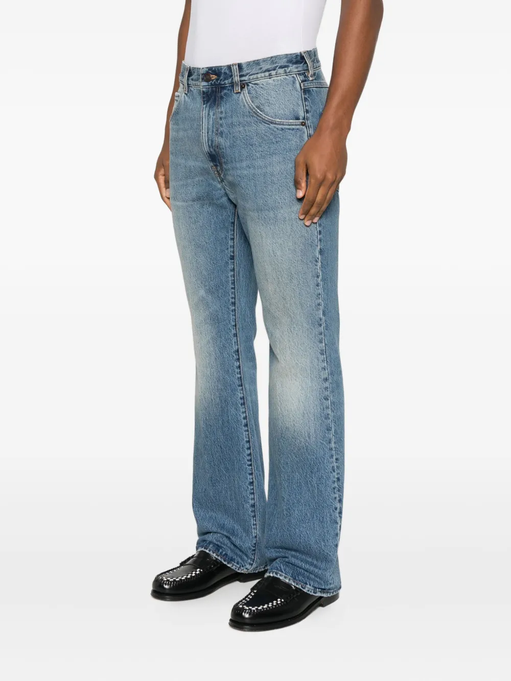 Blk Dnm Topstitching Jeans In Blue