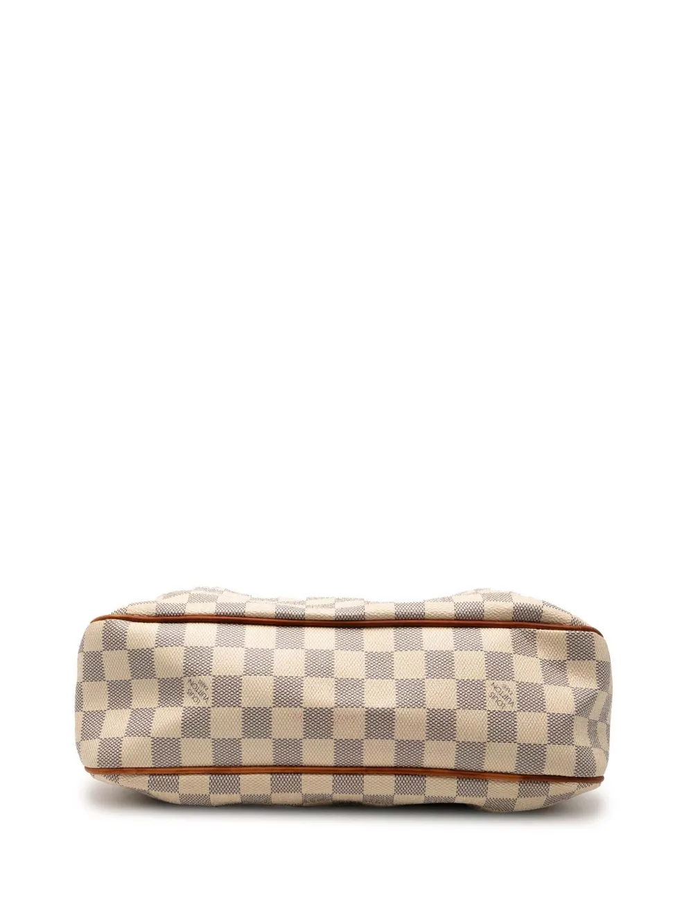 Pre-owned Louis Vuitton 2010 Damier Azur Siracusa Pm Crossbody Bag In White