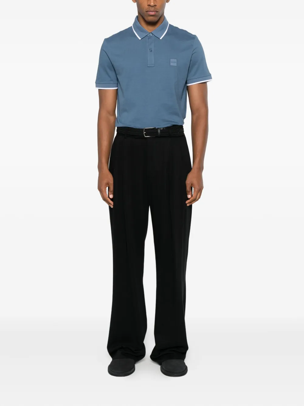 BOSS trim polo shirt - Blauw