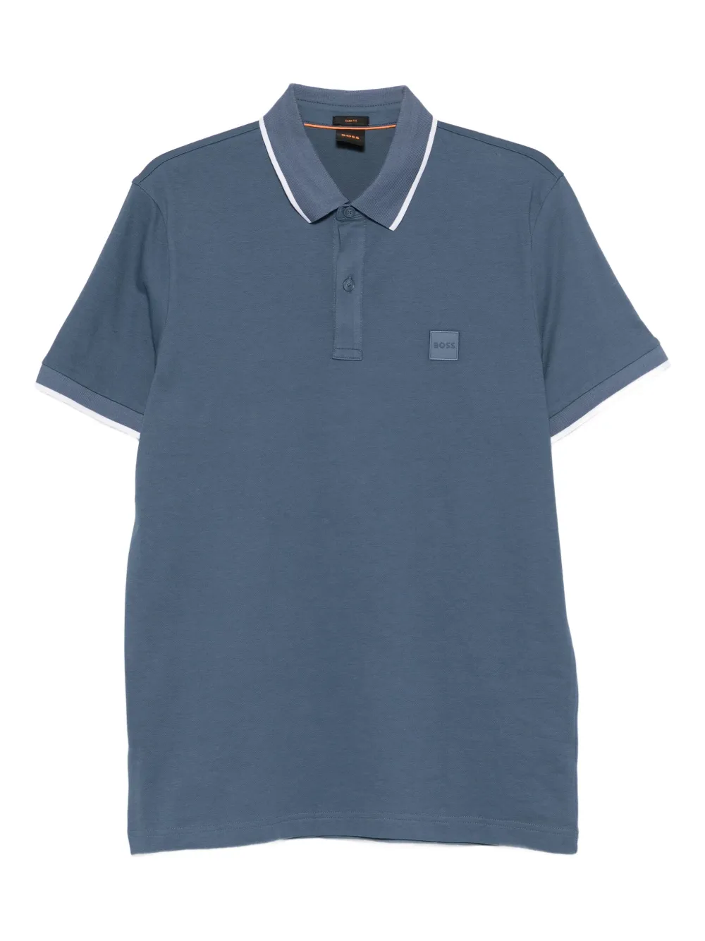 BOSS Poloshirt met afwerking Blauw