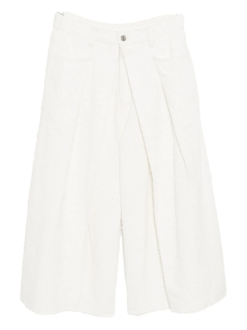 SONGZIO Jeans crop a portafoglio - Bianco