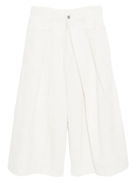 SONGZIO wide wrap crop tweed jeans