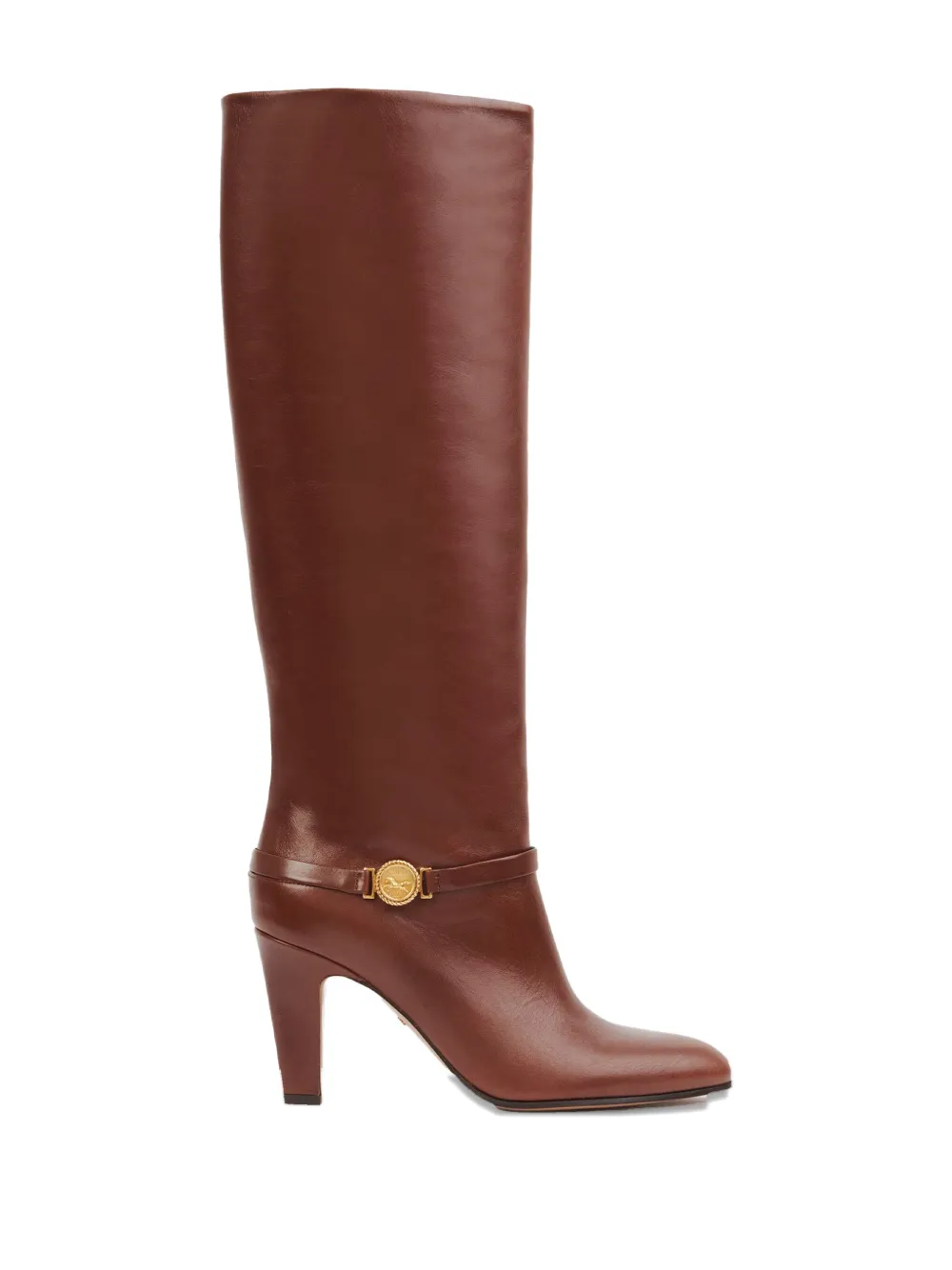 Chloé 85mm Eve medallion-detail boots Bruin