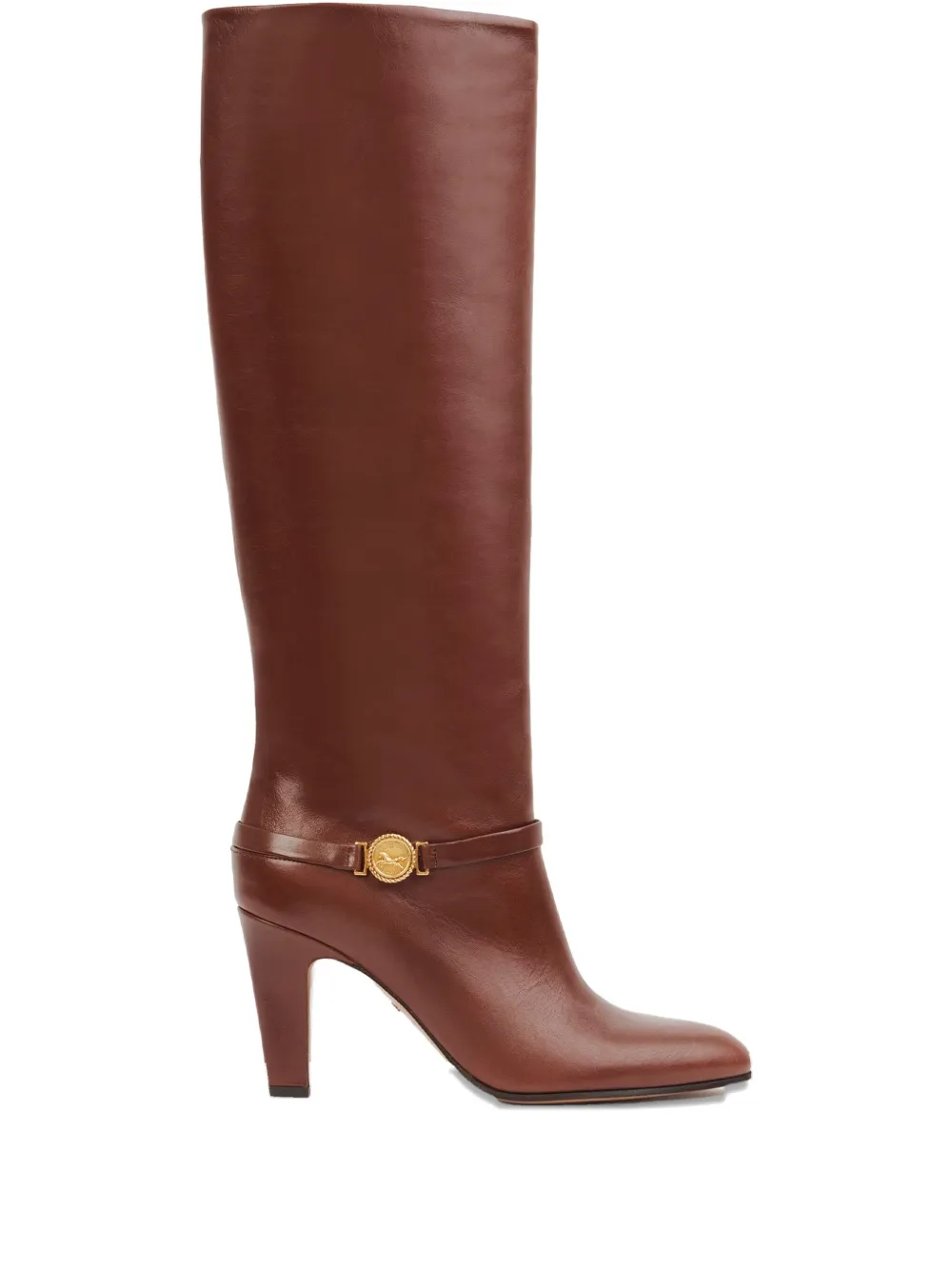 Chloé 85mm Eve medallion-detail boots Bruin