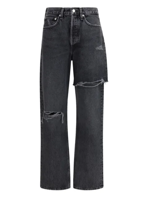 AGOLDE ripped button-fastening five-pockets jeans
