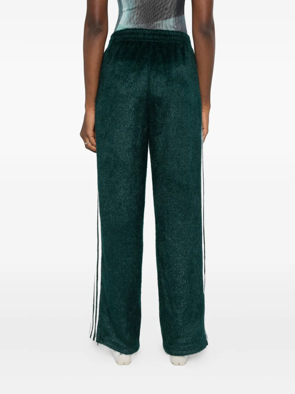 Adidas Originals Stripe Logo Track Pants In Green