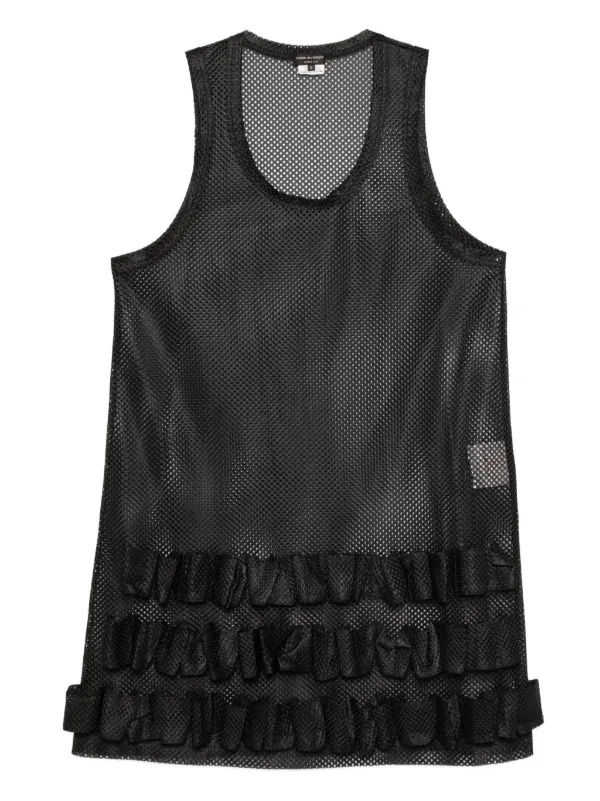25AW Comme des Garçons Homme Plus タンクトップ Comme Des Garçons Homme Plus ラッフル タンクトップ | ブラック
