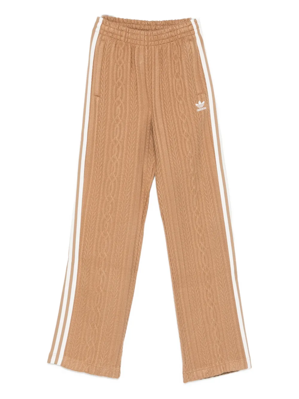 Adidas Originals Three-stripe Track Pants In Brown