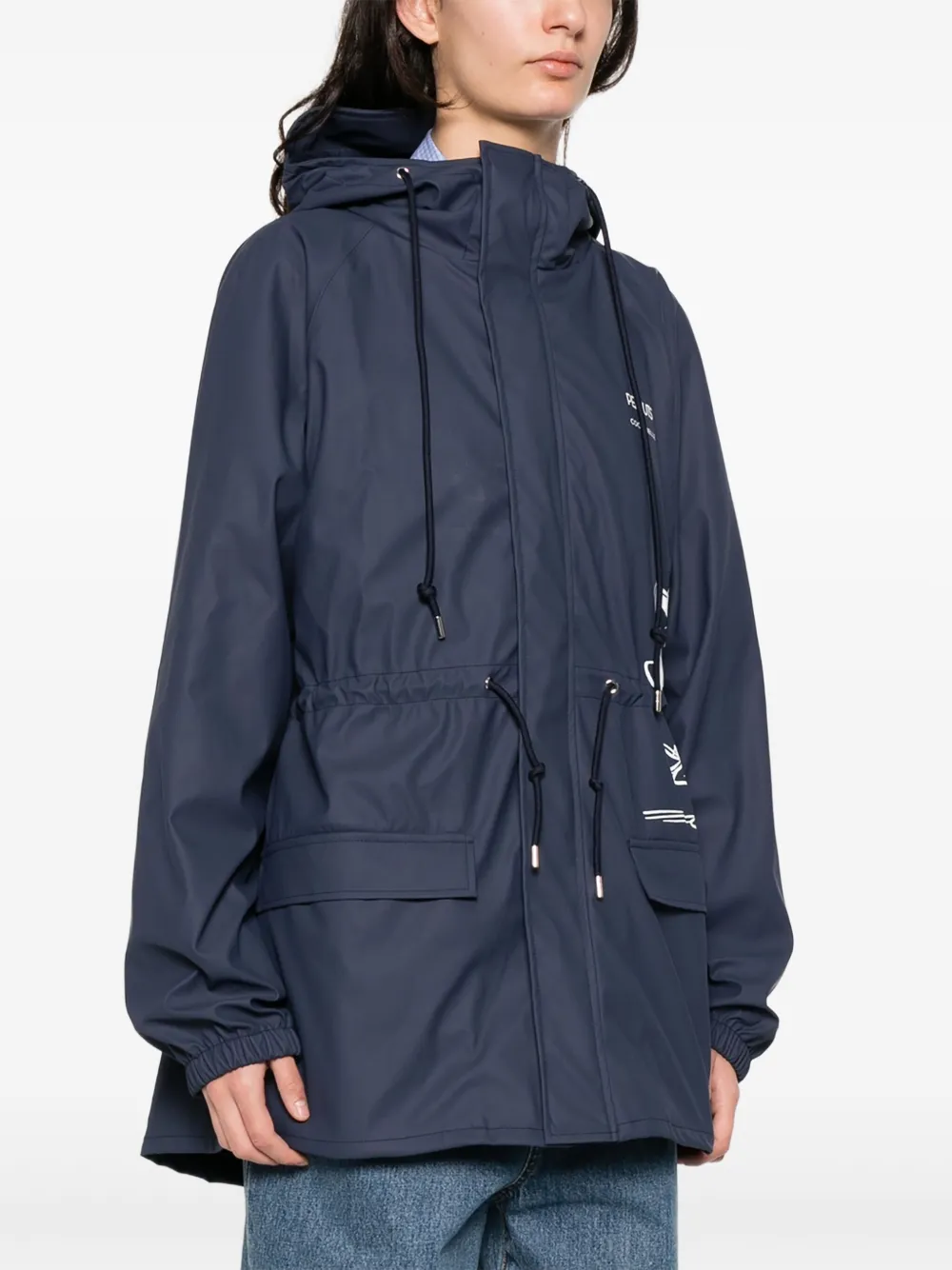 Coccinelle X Peanuts Graphic Hooded Jacket In Blue