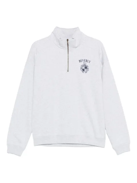 Sporty & Rich quarter-zip pinted sweatshirt