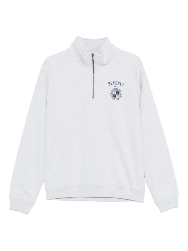 Sporty & Rich Agasalho Com Estampa e Zíper | Cinza | FARFETCH BR