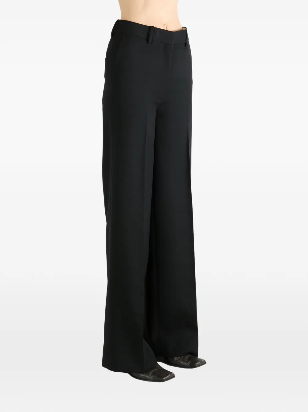 Calvin Klein Wool Trousers In Black