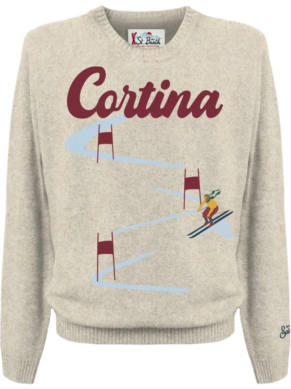 MC2 Saint Barth Cortina Ski Race graphic sweater - Beige