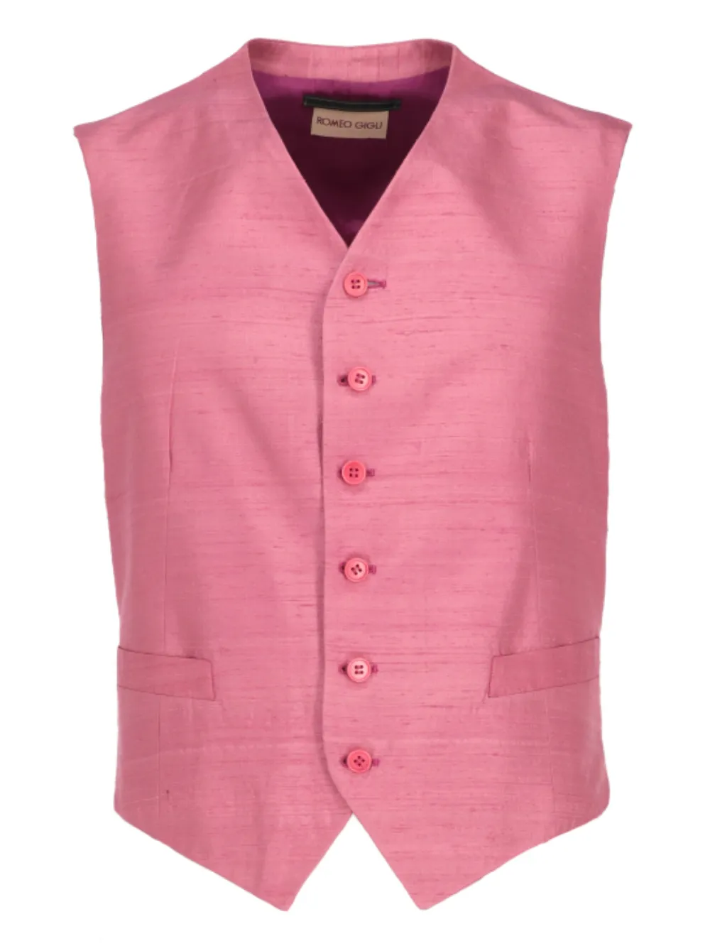 Romeo Gigli Pre-Owned 1990s single-breasted waistcoat | Pink | Image 1