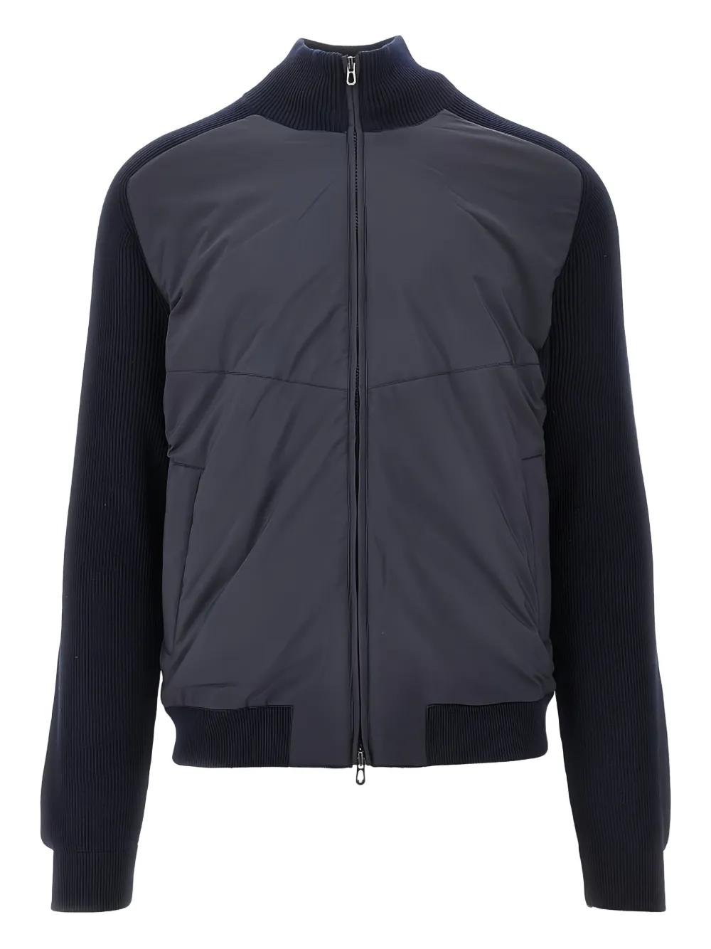 Sease ribbed panelled bomber jacket | Blue | Image 1