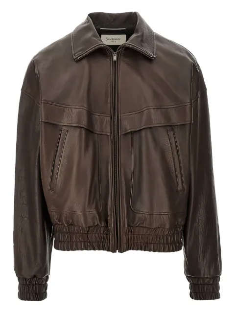 Saint Laurent chamarra de piel bomber