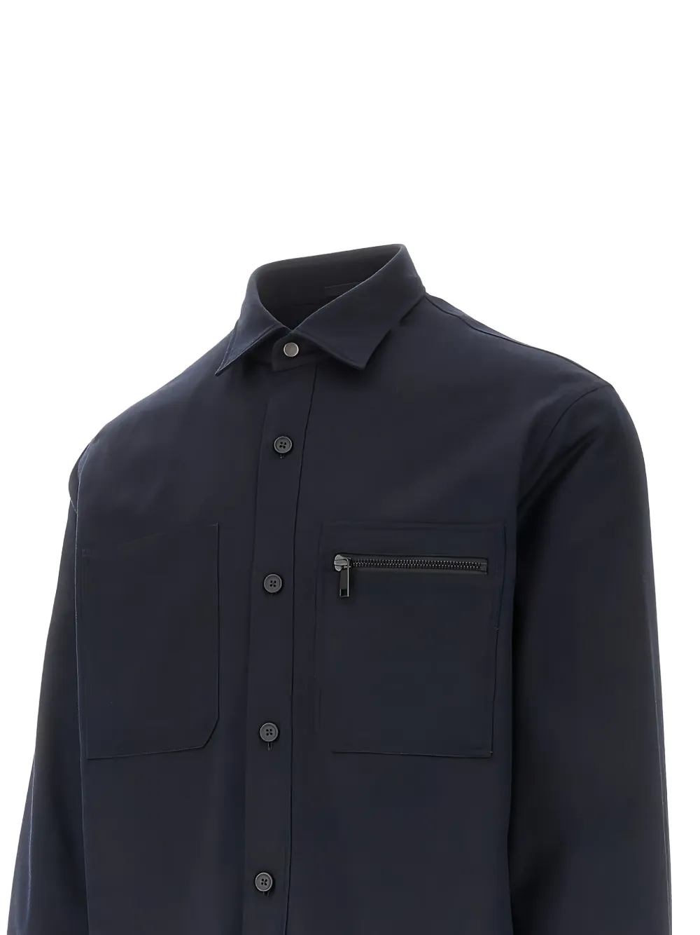 Zegna zip-pocket shirt - Blauw