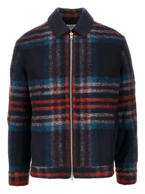 Wax London zip-up plaid jacket