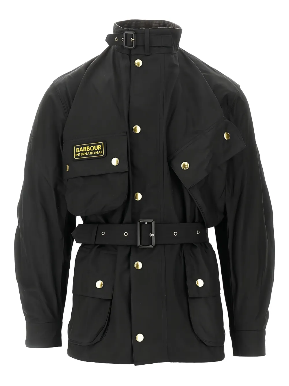 Barbour International belted jacket | Black | Image 1