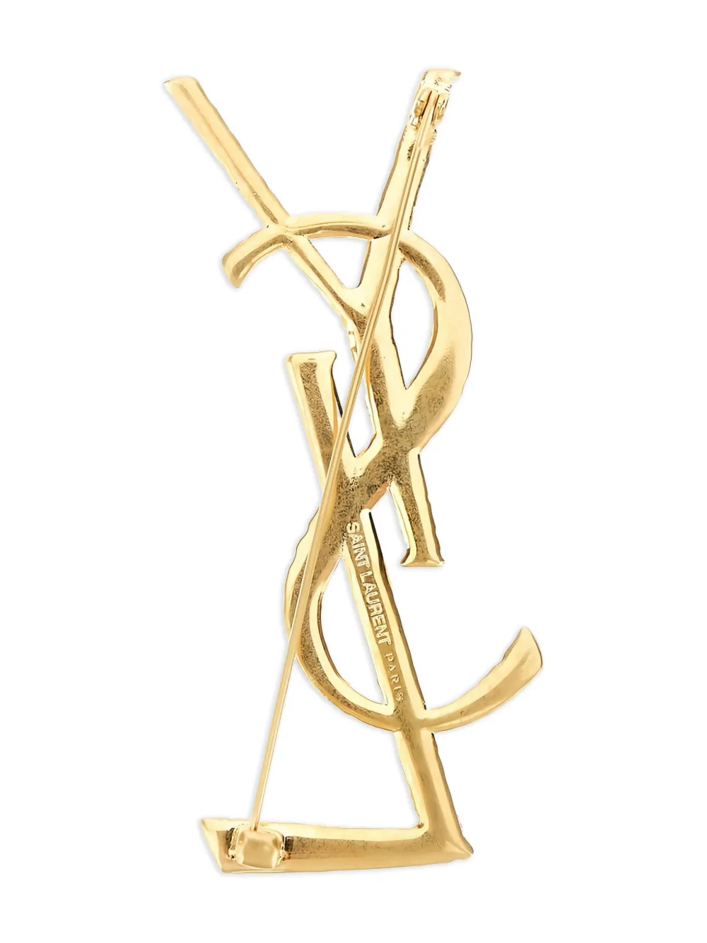 Saint Laurent Cassandre broche - Goud