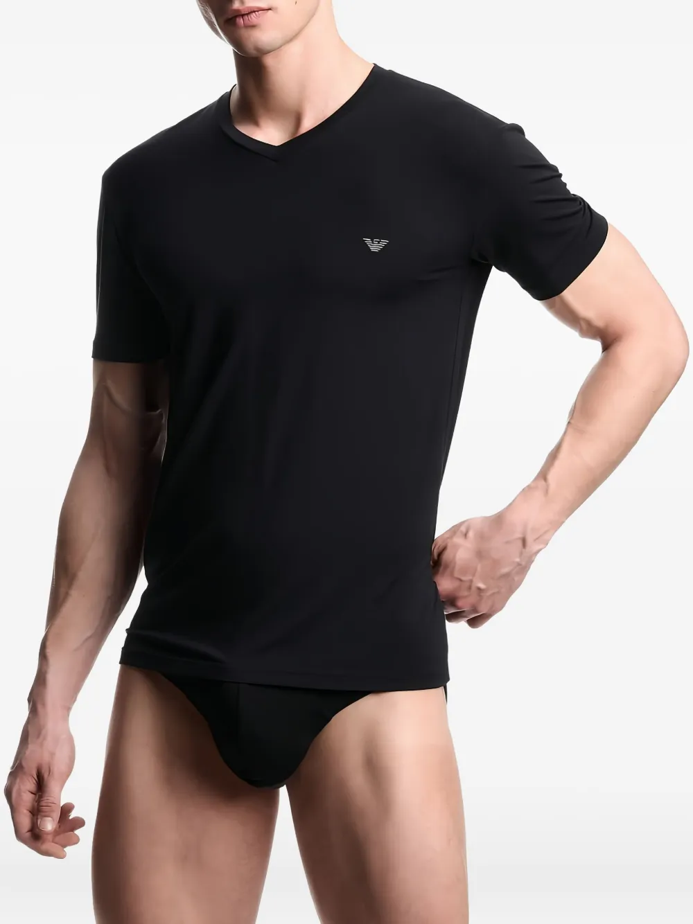 Ea7 Emporio Armani v-neck t-shirt - Zwart