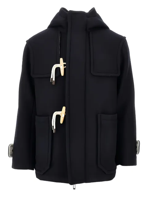 Emporio Armani hooded toggle-fastening wool duffle coat