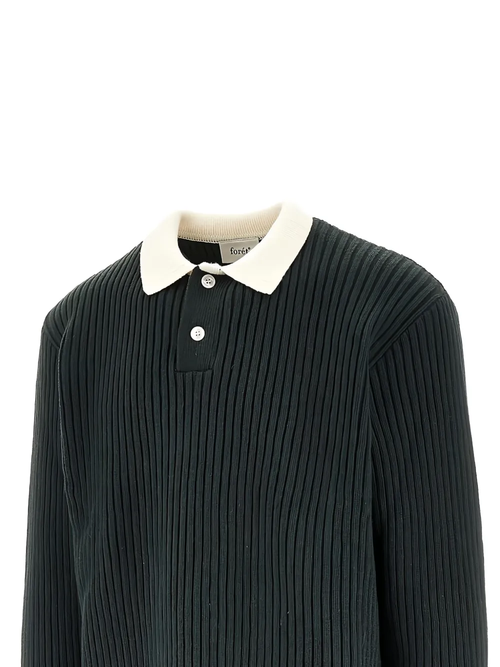 Foret ribbed polo shirt - Groen
