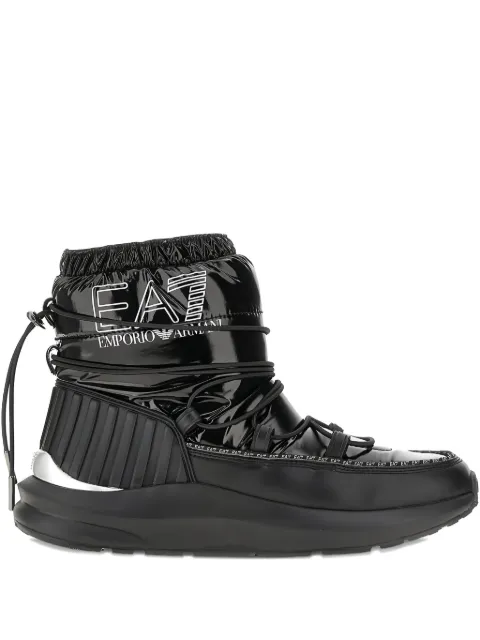 Ea7 Emporio Armani logo lace-up boots