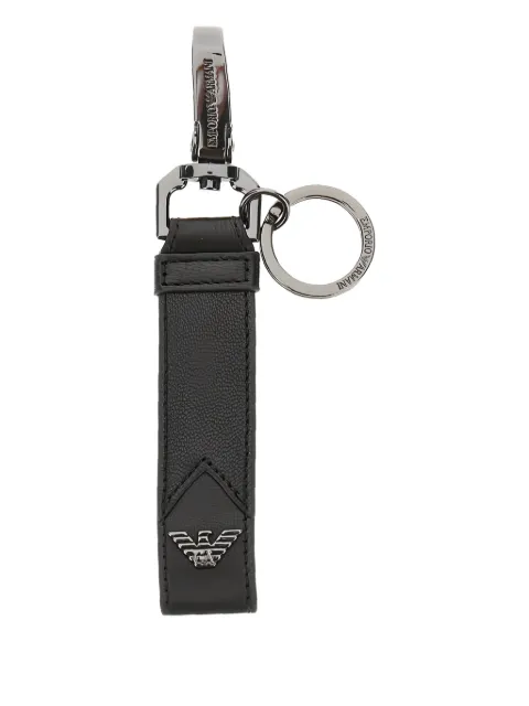 Emporio Armani logo-charm keyring
