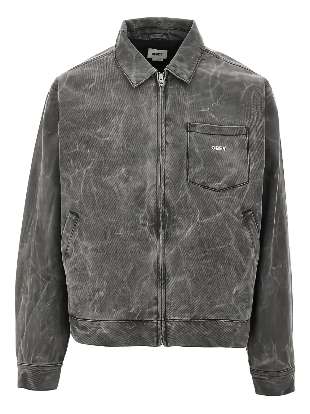 Obey patch-pocket jacket | Black | Image 1