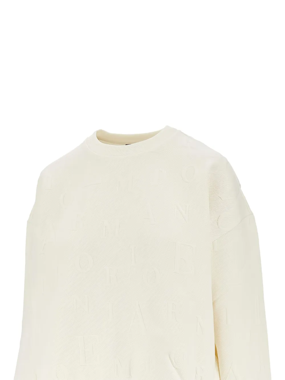 Emporio Armani embossed-pattern crew-neck sweatshirt | Sweaters | Image 2