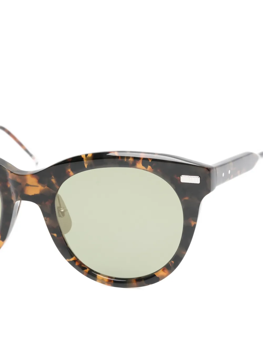 Thom Browne Eyewear Zonnebril met geometrisch montuur Bruin