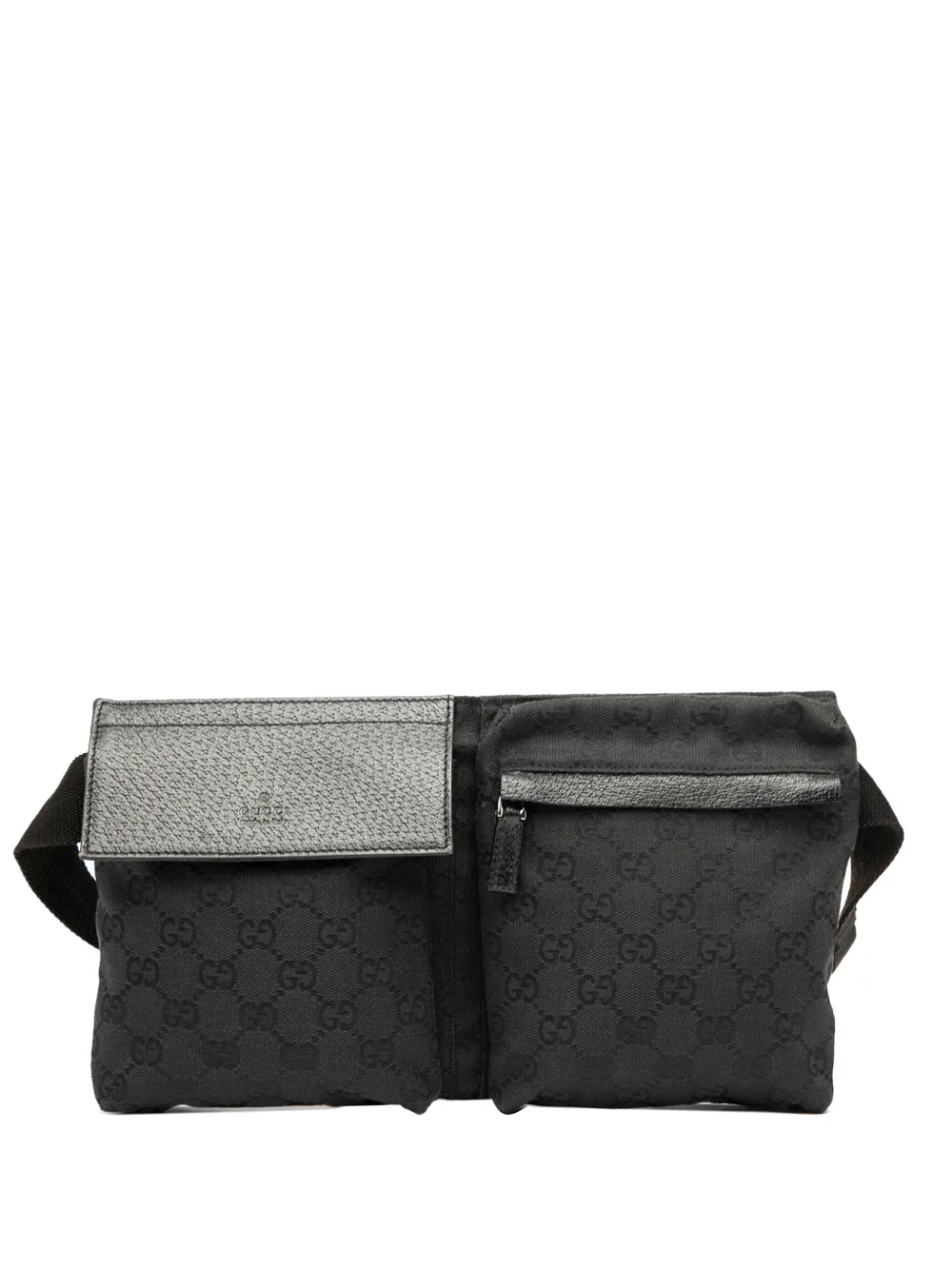 Gucci Pre-Owned 2000-2015 GG Canvas Double Pocket belt bag - ブラック Gucci Pre-Owned 2000-2015 GG Canvas Double Pocket belt bag - ブラック