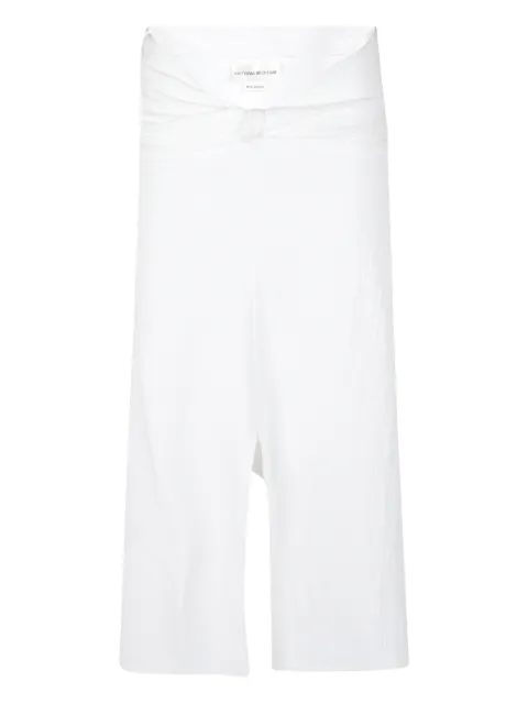 Victoria Beckham falda midi con detalle retorcido