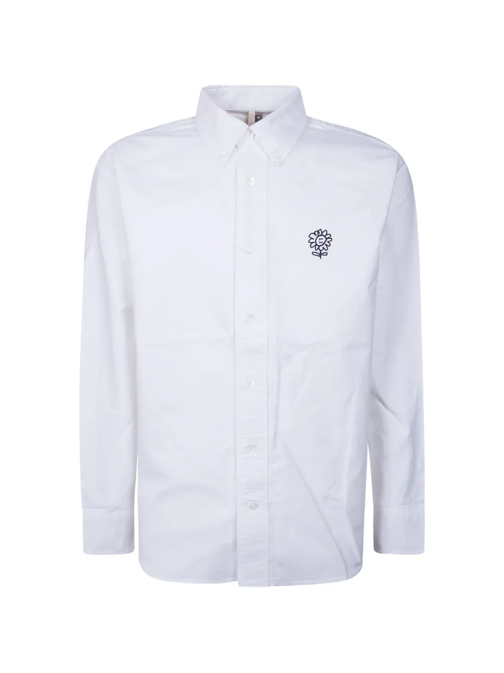 Sunflower buttoned embroidered shirt - Bianco