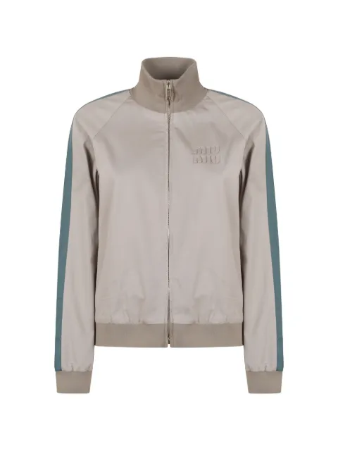 Miu Miu logo-embellishment bomber jacket