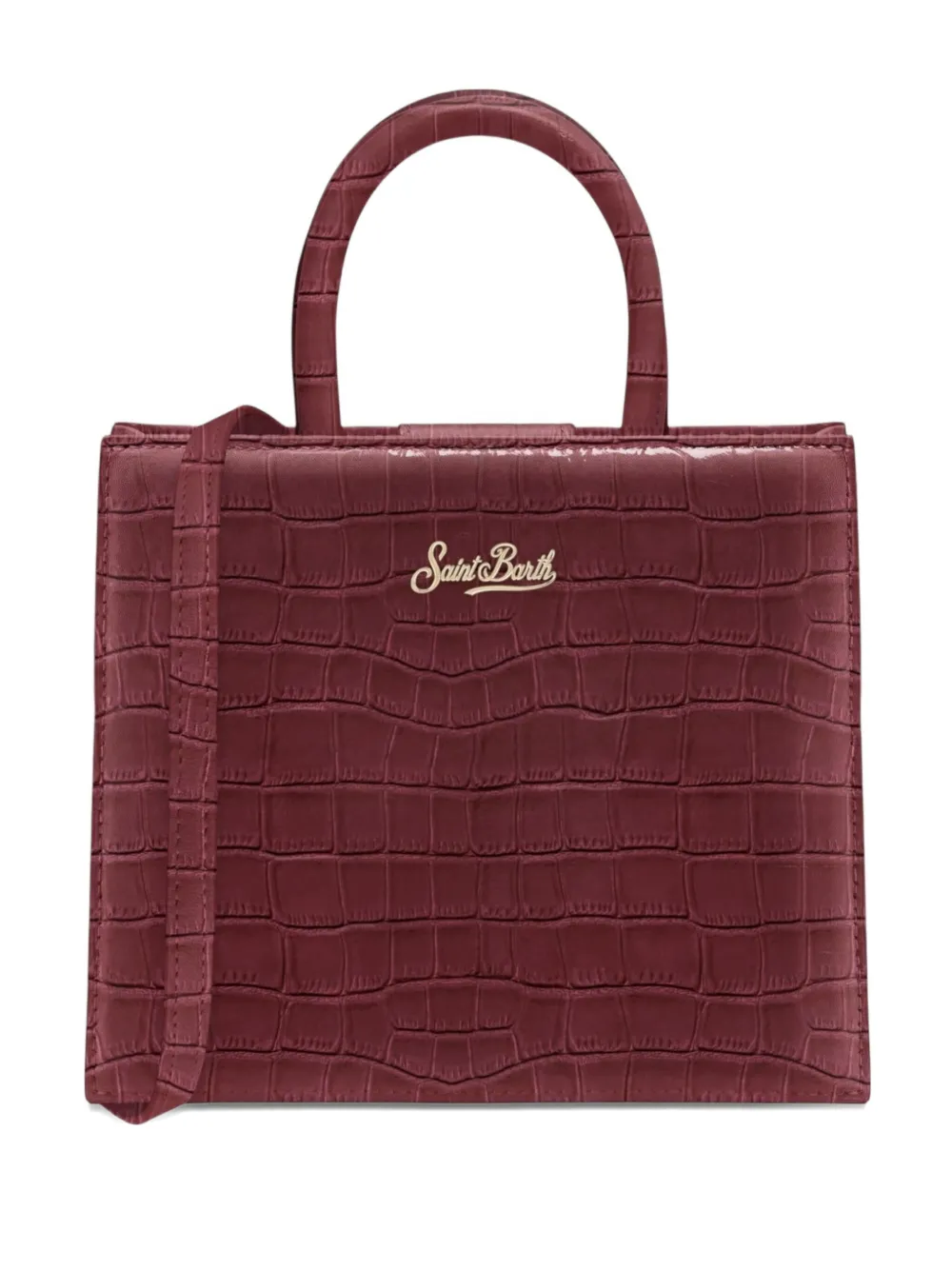 Mc2 Saint Barth Leather Tote Bag In Red