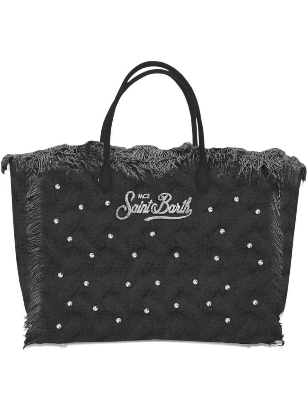 MC2 Saint Barth wool-braid tote bag - Zwart