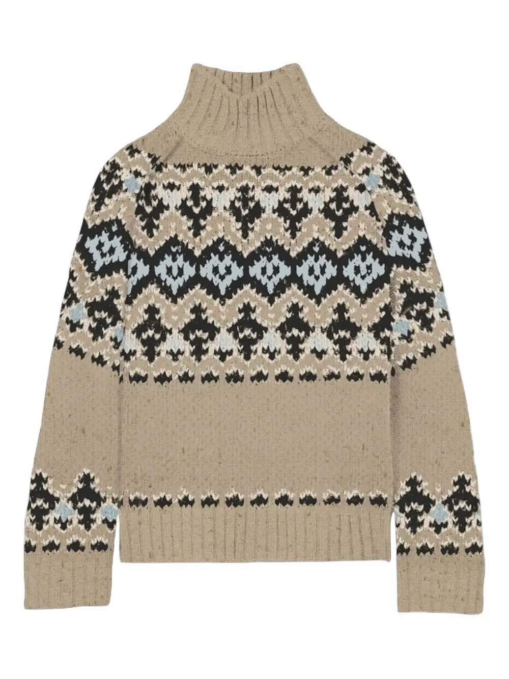 Mc2 Saint Barth Fair Isle Sweater In Neutral