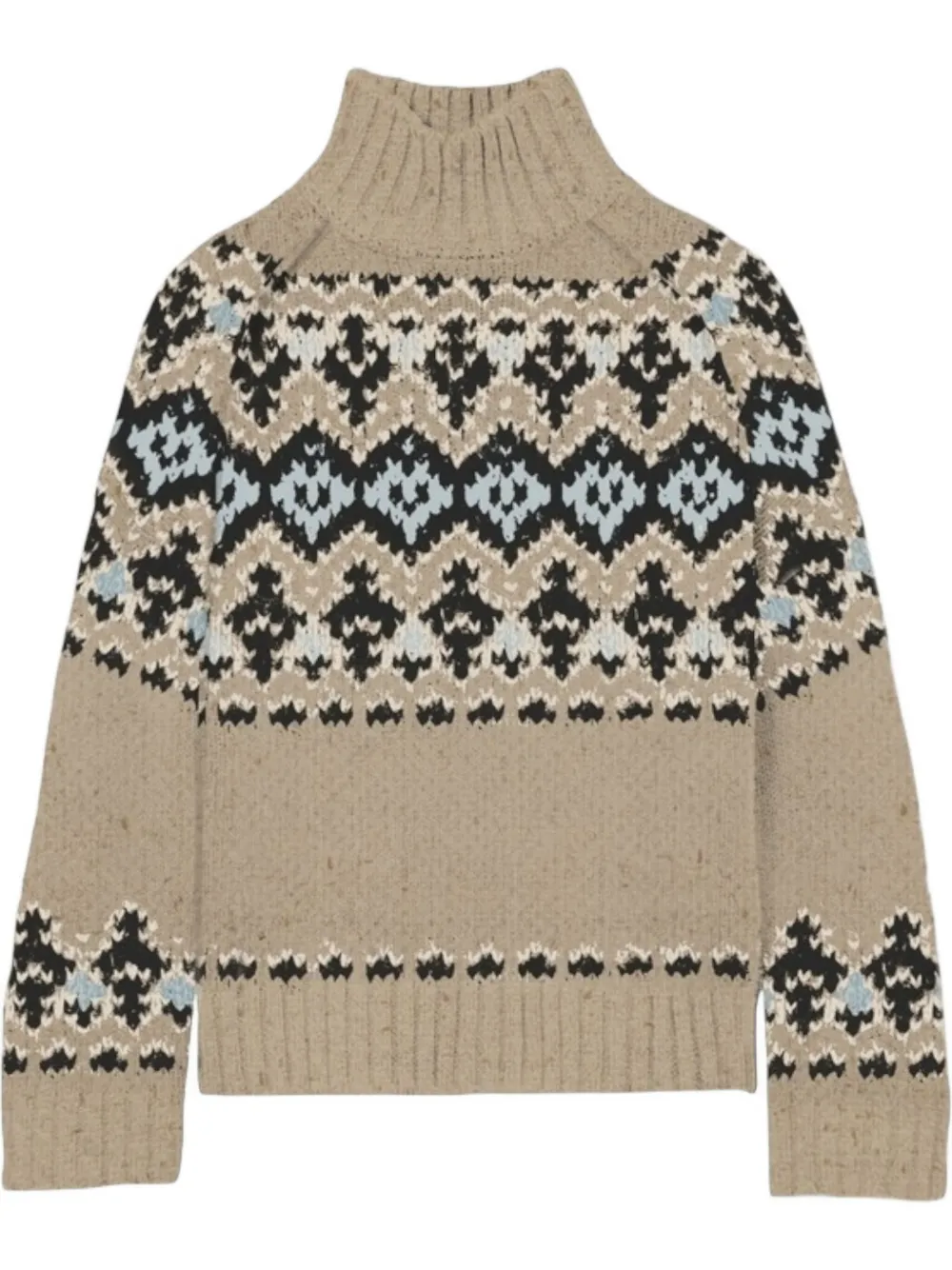 Mc2 Saint Barth Fair Isle Sweater In Neutral