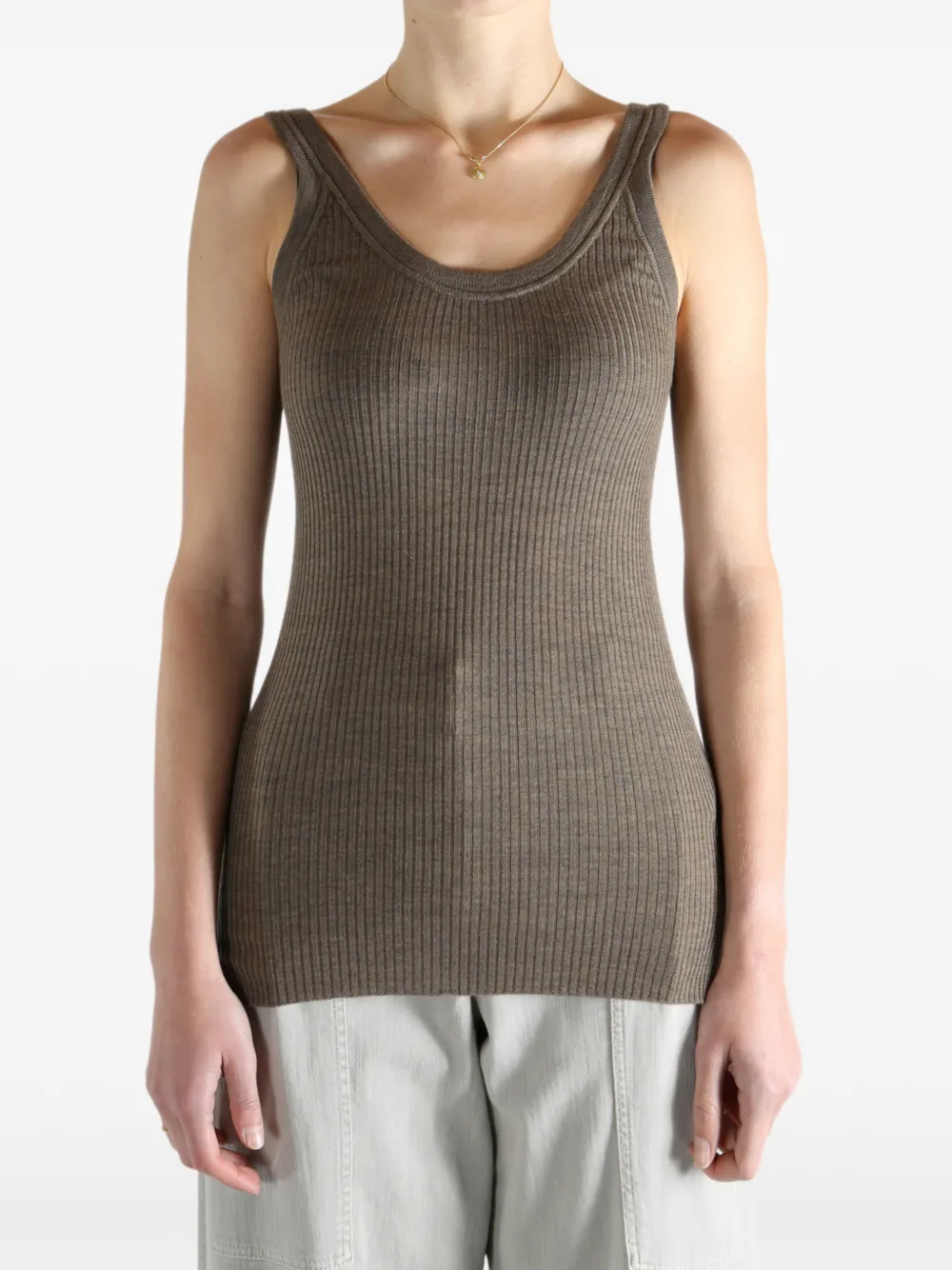 Calvin Klein ribbed scoop-neck tank top | Vests & Tank Tops | Image 2