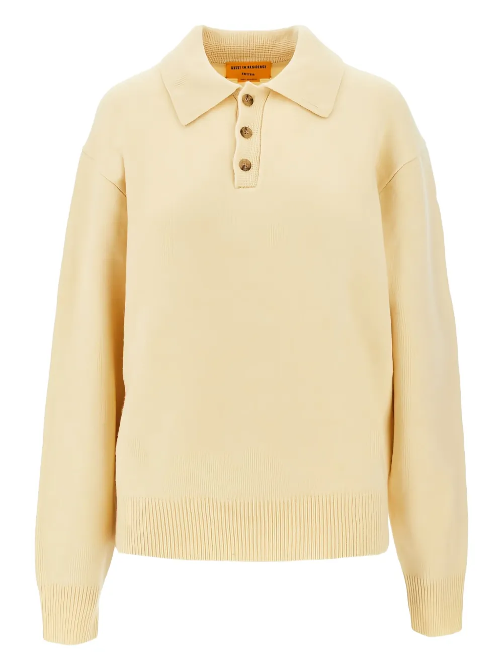 Guest In Residence long-sleeve polo top | Neutrals | Image 1